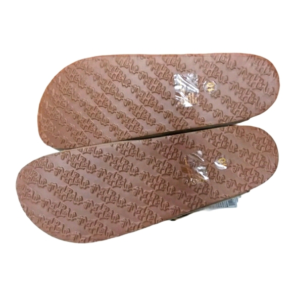 Mad Love Faux Microsuede Tina Taupe Slip On Clogs - Picture 4 of 4